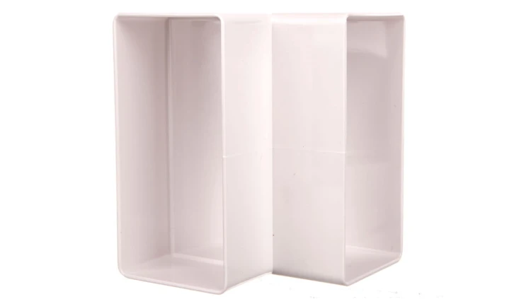 Kolano pionowe płaskie 90st. 55x110mm białe KP55-25