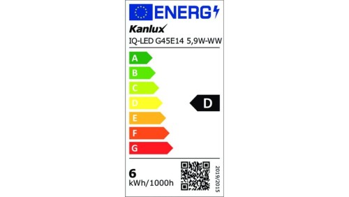 Żarówka LED E14 IQ-LED G45E14 5,9W-WW 806lm 2700K barwa ciepła Ra90 3 lata Gwarancji kulka 36694