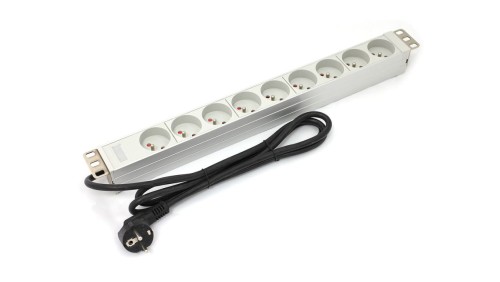 Listwa zasilajaca do szaf 19 cali (PDU) 1U 9x 2P+Z kabel 1,8m A-19-STRIP-3-IMP