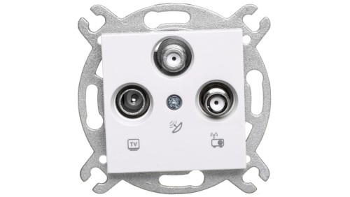 Karre Gniazdo Tv-2xsat, Kolor Biały / 90963653