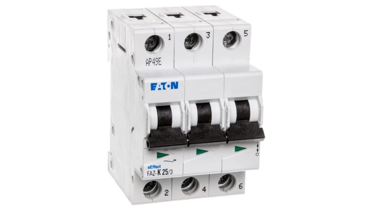 Wyłącznik nadprądowy 3P K 25A 15kA AC FAZ-K25/3 278913