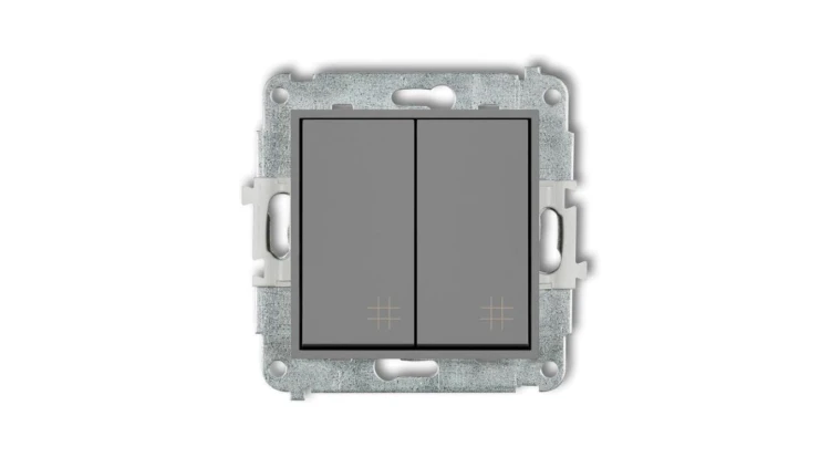 ICON Mechanizm łącznika podwójnego krzyżowego szary mat 27IWP-66