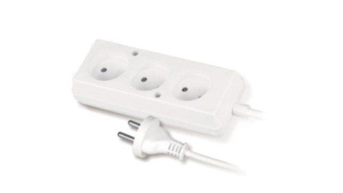 Przedłużacz 3-gniazda b/u 10A 5m /OMY 2x1/ biały PS-360 T-105330