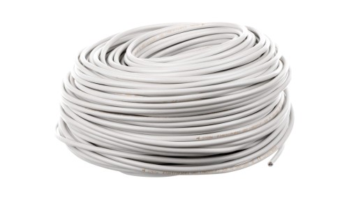 Przewód mieszkaniowy H03VV-F (OMY) 3x0,75 żo biały /100m/