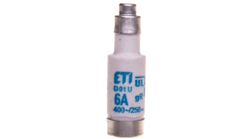 Wkładka bezpiecznikowa D01 6A gR 400V D01UQ6A E14 004311003