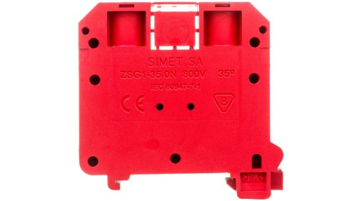 Złączka szynowa gwintowa 2,5-35mm2 2-torowa czerwona ZSG1-35.0N 11721311