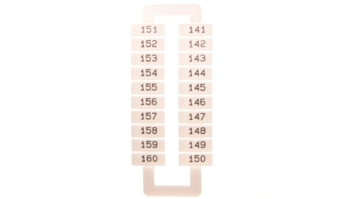 Oznacznik do złączek EURO 2,5-70mm2 /141-160/ 43192 /1 blister=20 szt/