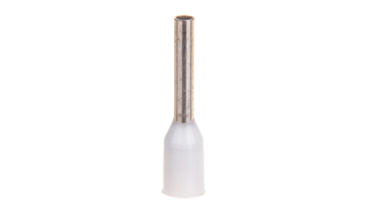 Końcówka tulejkowa izolowana TI 0,75mm2/8mm biała cynowana TI0,75L8DE /100szt./