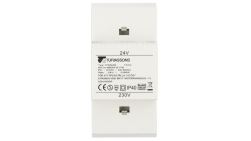 Transformator 1-fazowy modułowy bezpieczeństwa PSS 20 230/ 24V 0,85A, na szynę DIN, IP40, Ta 40, 16024-0178