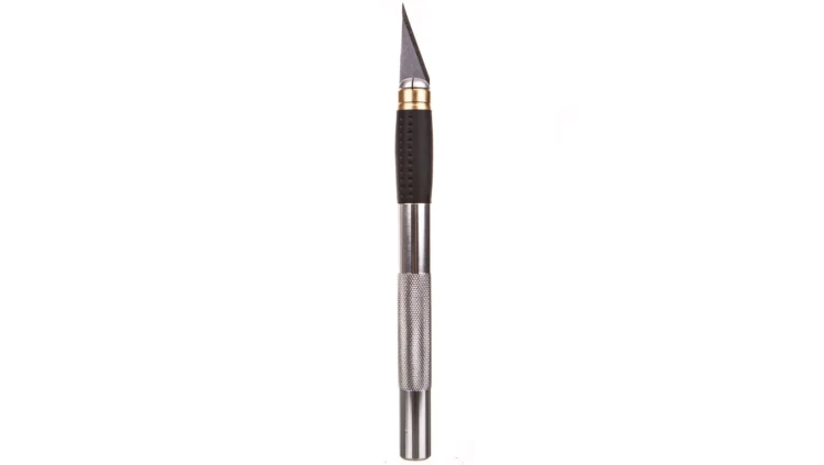 Nóż modelarski 155 mm 3 ostrza metalowy uchwyt 17B703