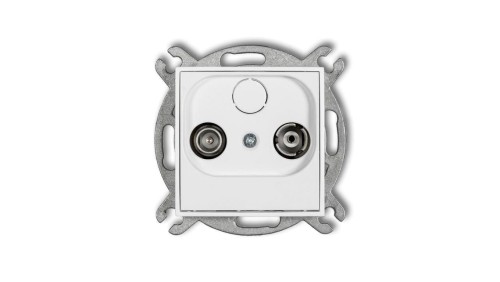 ICON Mechanizm gniazda abonenckiego RTV końcowego 2dB biały IG2K