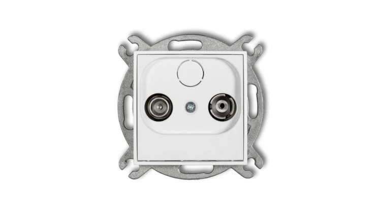 ICON Mechanizm gniazda abonenckiego RTV końcowego 2dB biały IG2K