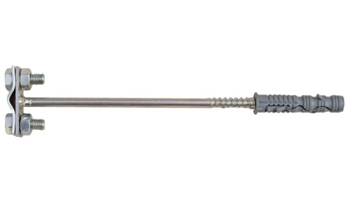 Uchwyt uniwersalny do drutu odgomowego z kołkiem rozporowym L=250mm KM62