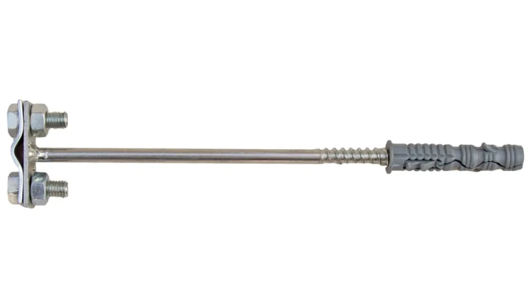 Uchwyt uniwersalny do drutu odgomowego z kołkiem rozporowym L=250mm KM62