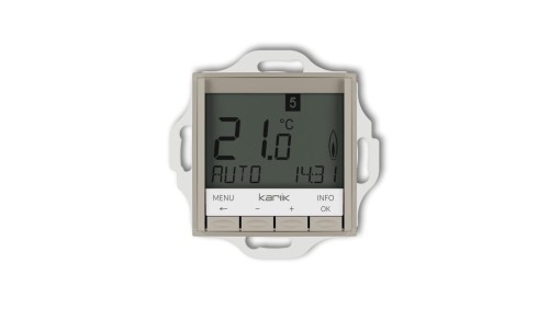 MINI Mechanizm uniwersalnego elektronicznego tygodniowego regulatora temperatury (podświetlenie białe) taupe 60MRT-3.1