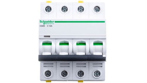 Wyłącznik nadprądowy 4P C 10A 6kA AC iC60N-C10-4 Acti9 A9F04410