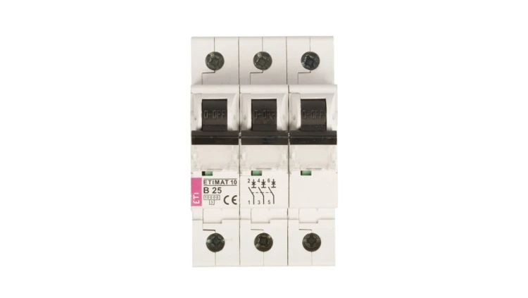 Wyłącznik nadprądowy 3P B 25A 10kA AC ETIMAT10 002125718