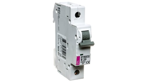 Wyłącznik nadprądowy 1P B 20A 6kA AC ETIMAT 6 002111517