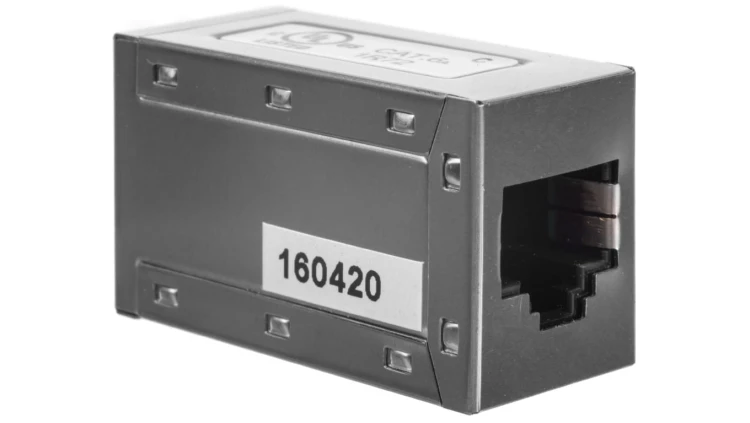 Adapter (przelotka) RJ45/RJ45 kat.6A ekranowany DN-93905