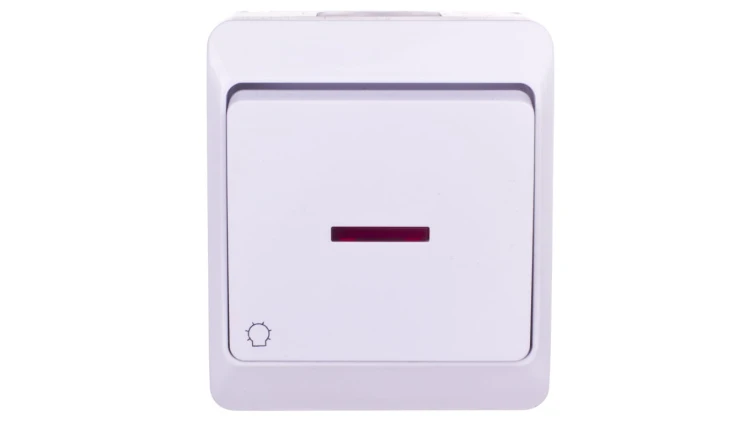 Hermes Przycisk światło biały IP44 ŁNT-1S+n 0346-02