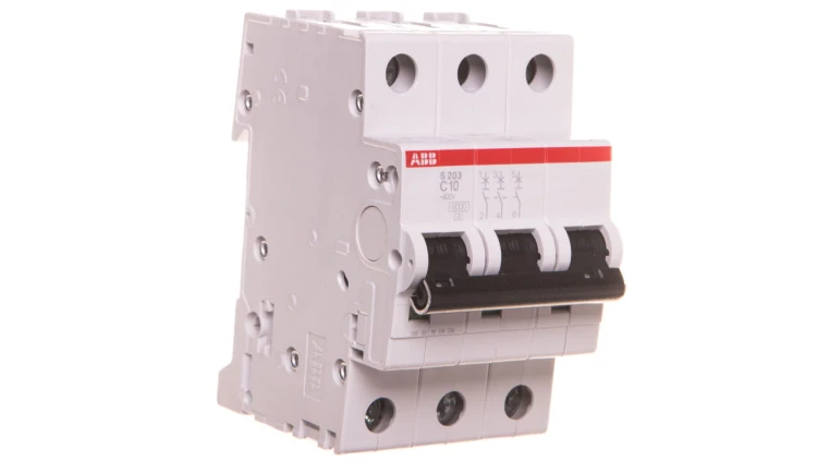 Wyłącznik nadprądowy 3P C 10A 6kA AC S203-C10 2CDS253001R0104