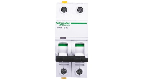 Wyłącznik nadprądowy 2P C 6A 6kA AC iC60N-C6-2 Acti9 A9F04206