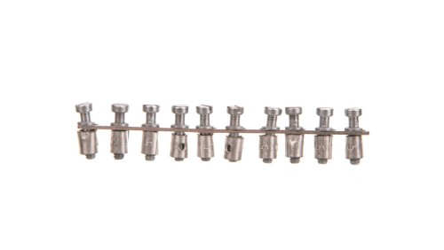 Mostek poprzeczny 10-torowy, raster 6,1mm szary Q 10 AKZ4 0368600000