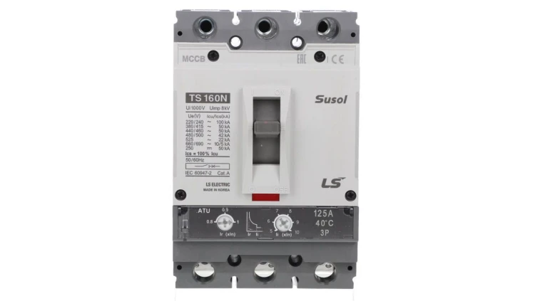 Wyłącznik kompaktowy LS Electric 3polowy In=160A ATU 0105025800 TS160N ATU 160A 3P