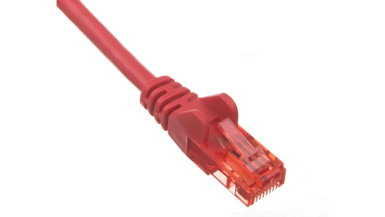 Kabel krosowy patchcord U/UTP kat.6 CCA czerwony 0,25m 95254