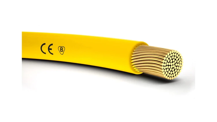 Przewód instalacyjny H05V-K (LgY) 0,75 żółty /100m/
