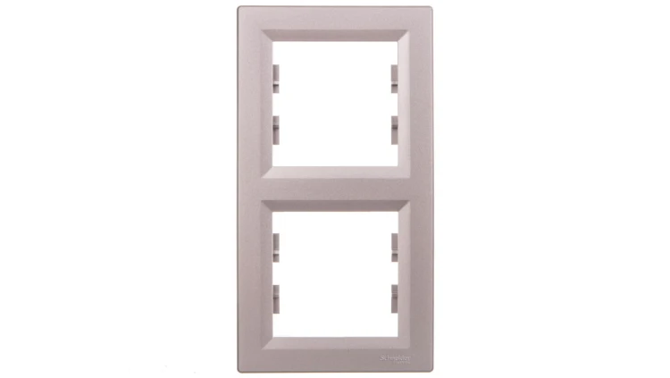 ASFORA Ramka 2-krotna pionowa aluminium EPH5810261