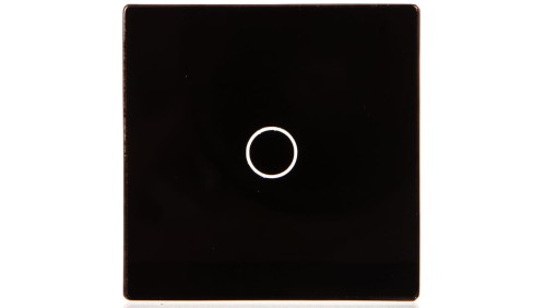 TouchMe Mały panel szklany, łącznik pojedynczy, czarny TM530B