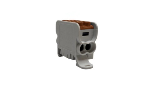 Blok dystrybucyjny - rozdzielczy HLAK 25 (MAG) 1P brązowy 2xAl/Cu 25mm²+16mm² 1000VAC/1500VDC MAG1251C00