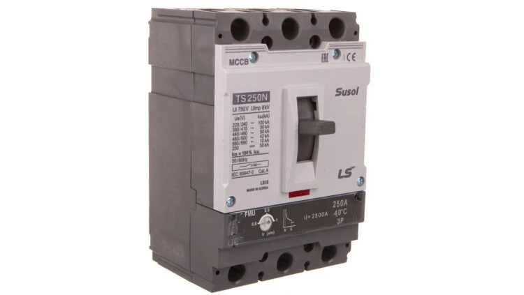Wyłącznik kompaktowy LS Electric 3polowy In=400A ETS elektroniczny 0108005100 TS400N ETS400 3P