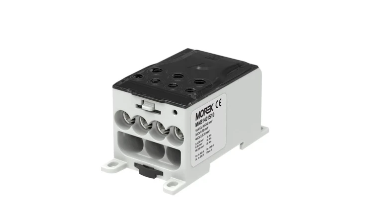 Blok dystrybucyjny - rozdzielczy OJL400A czarny we:1xAL/CU 95-240mm2 wy: 3x6-50mm2 4x2,5-35mm 1000V MAB1401S10