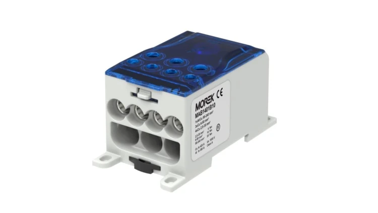 Blok dystrybucyjny - rozdzielczy OJL400A niebieski we:1xAL/CU 95-240mm2 wy: 3x6-50mm2 4x2,5-35mm 1000V MAB1401B10