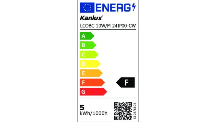 Taśma LED 24V LCOBC 10W/M 24IP00-CW 1050lm/m 6500K Ra90 rolka 50mb 3 lata Gwarancji 38908