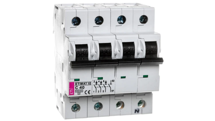Wyłącznik nadprądowy 3P+N C 40A 10kA AC ETIMAT10 002136720