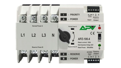 Automatyczny Sieciowy Przełącznik Zasilania 4P 100A 3F PV 400V 3P+N