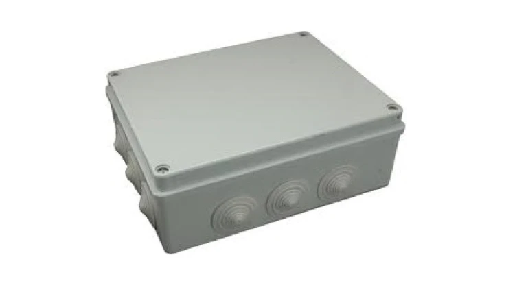 Puszka n/t hermetyczna 240x190x90 12 dławików IP65 szara S-BOX 506
