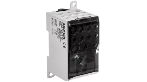 Blok dystrybucyjny - rozdzielczy OJL280A czarny we: 1xAl/Cu 35-120 wy: 2x6-35mm2/5x2,5-16mm2/ 4x2,5-10mm2 1000V MAB1281S10