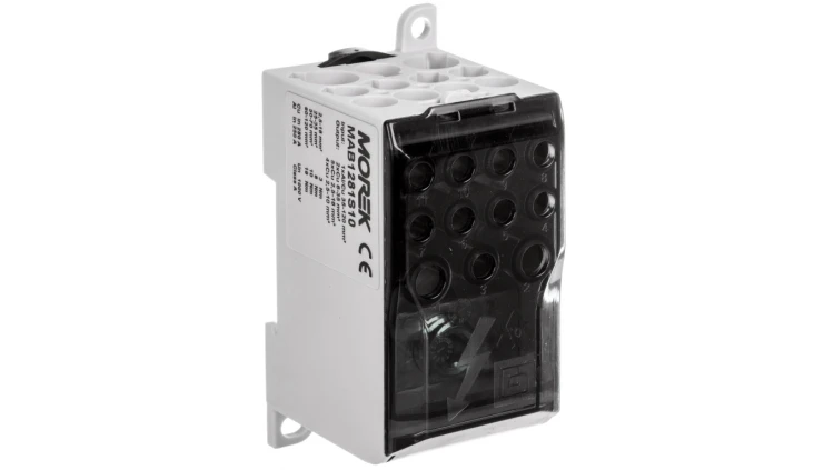 Blok dystrybucyjny - rozdzielczy OJL280A czarny we: 1xAl/Cu 35-120 wy: 2x6-35mm2/5x2,5-16mm2/ 4x2,5-10mm2 1000V MAB1281S10
