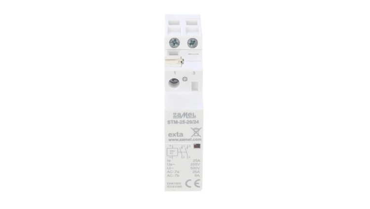 Stycznik modułowy instalacyjny 25A 2Z 24V AC/DC typ: STM-25-20/24V EXT10000289