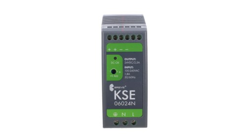 Zasilacz impulsowy KSE 06024P 230/ 24V DC 2,5A 60W na szynę DIN, Uzas: 85-264VAC, Ta70, 18924-9990