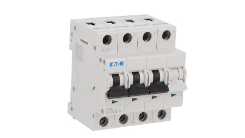Wyłącznik nadprądowy 3P+N D 0,5A 15kA AC FAZ-D0,5/3N 278982