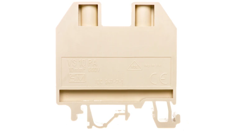 Złączka szynowa gwintowa 10mm2 beżowa VS 10 PA 003901101