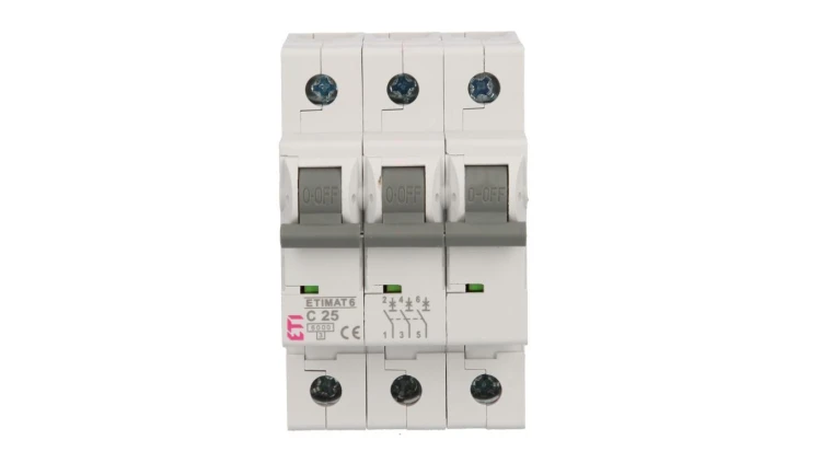 Wyłącznik nadprądowy 3P C 25A 6kA AC ETIMAT 6 002145518