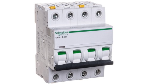 Wyłącznik nadprądowy 4P B 50A 6kA AC iC60N-B50-4 Acti9 A9F03450
