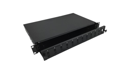 Przełącznica światłowodowa 12xSC duplex 19 1U z płytą czołową, wysuwalna FOP-1U-12SCD-C