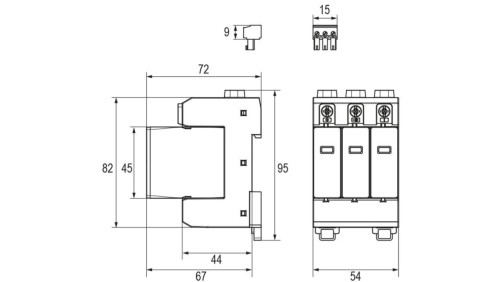 Ogranicznik przepięć ESPPV V T2 15/1000 Y 22121003080